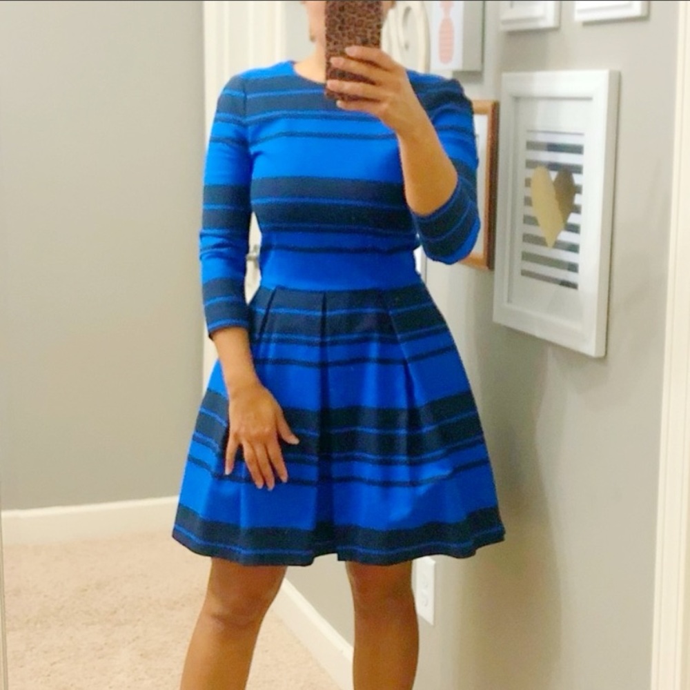 Gap Fit Flare Pleated Dress
